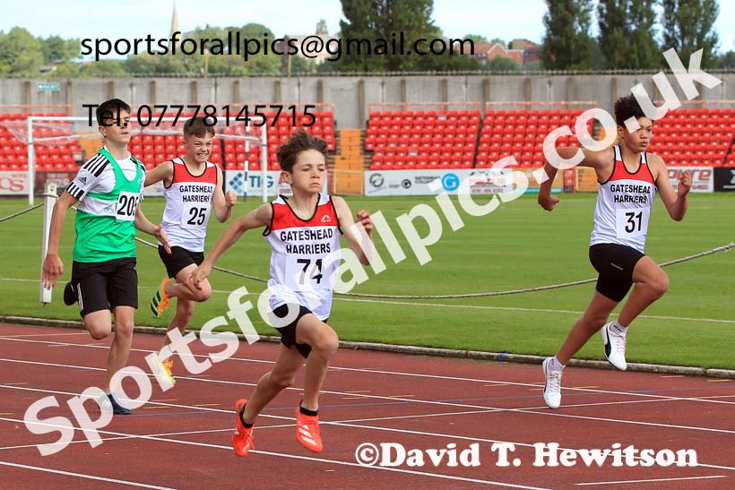 100 metres, 2023 Gateshead Tartan Games.  Photo: David T. Hewitson/Sports for All Pics